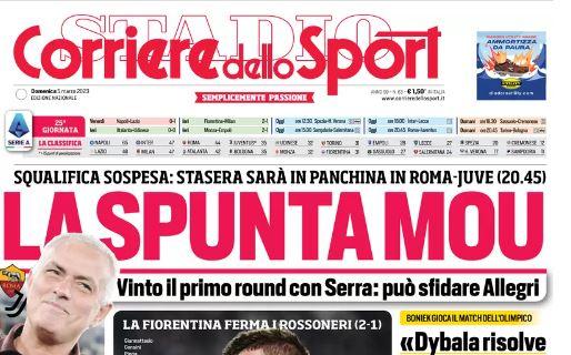 L'apertura del Corriere dello Sport sulla squalifica di Mourinho: "La spunta Mou"