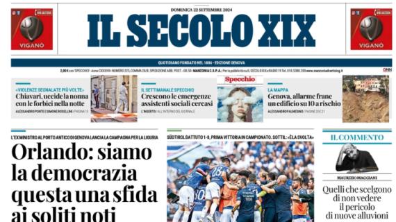 Ko a Venezia, il titolo de Il Secolo XIX: "Il Genoa perde gara a Malinovskyi"