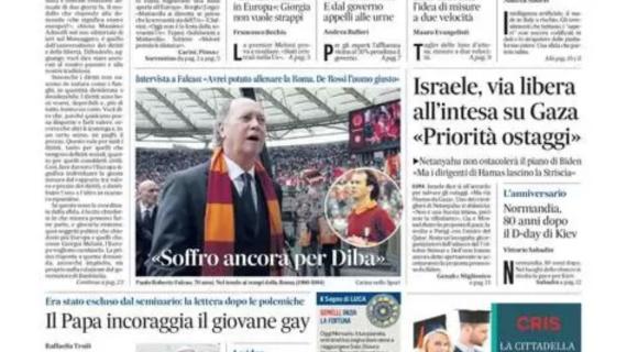 Il Messaggero apre con l’intervista esclusiva a Falcao: “Soffro ancora per Diba”