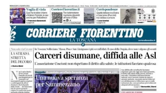 Il Corriere Fiorentino apre con le parole di Gudmundsson: "Volevo Firenze"