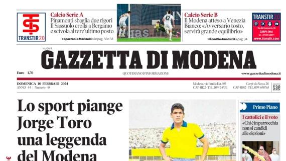 Gazzetta di Modena: "Lo sport piange Jorge Toro". Dalla battaglia di Santiago ai canarini