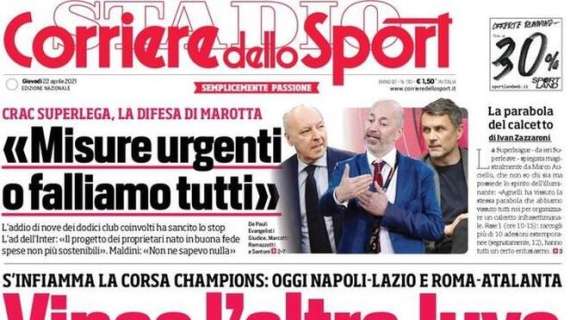 L'apertura del Corriere dello Sport: "Vince l'altra Juve"