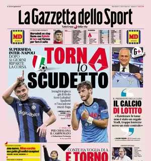 La Gazzetta dello Sport in prima pagina sulla ripresa della Serie A: "Riparte lo scudetto"