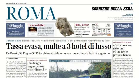 L'apertura del Corriere di Roma: "Mourinho e il tour de force, arriva una mano da Pellegrini"