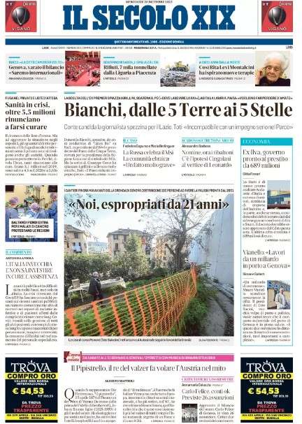 Il Secolo XIX: "Grosso, Pippo, Gila: i campioni 2006 che guidano la B"
