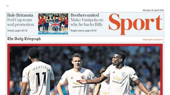Everton-Man United 4-0, la stampa inglese: "Rosso rancido"