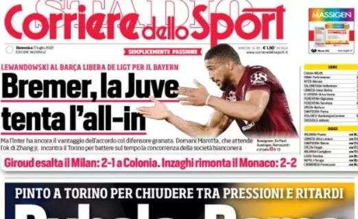 L'apertura del Corriere dello Sport: "Dybala-Roma a oltranza"