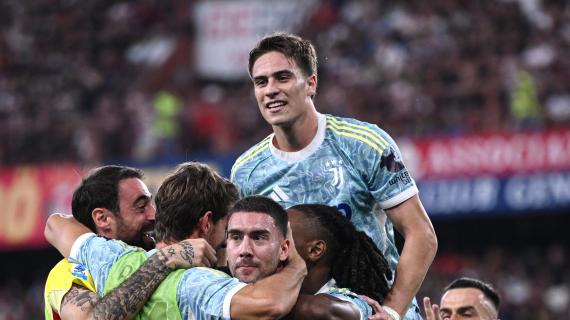 La Juve passa a Marassi grazie a Vlahovic e chiude per Zhegrova