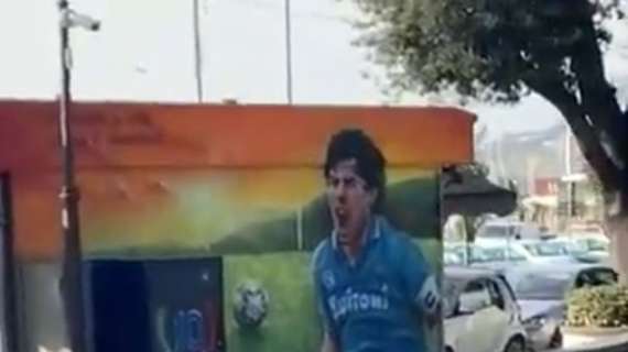 Maradona, anche a Pozzuoli un murales per celebrare il Pibe de Oro