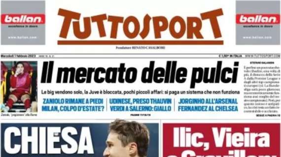 Tuttosport in prima pagina questa mattina con lo sprone di Federico Chiesa: “Torniamo Juve!”