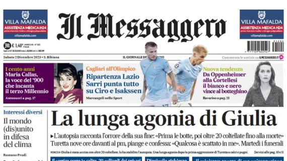 Il Messaggero: "Ripartenza Lazio: Sarri punta tutto su Ciro e Isakssen"