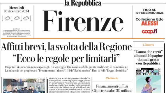 Repubblica (ed. Firenze): "Viola in Conference: sfida al Vitoria per il sorpasso"