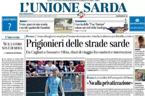 L'Unione Sarda dopo la retrocessione in B del Cagliari: "Via alla rivoluzione"