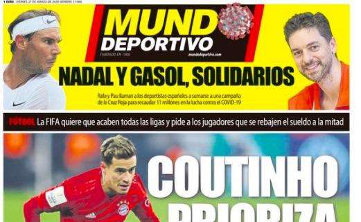 Mundo Deportivo in prima pagina: "Coutinho vuole la Premier, già scartate Inter e PSG"