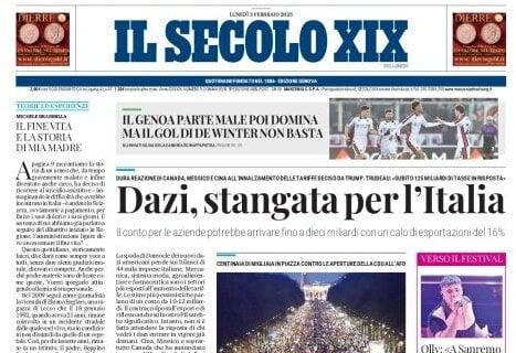 Il Secolo XIX: "Il Genoa parte male e poi domina, ma il gol di De Winter non basta"