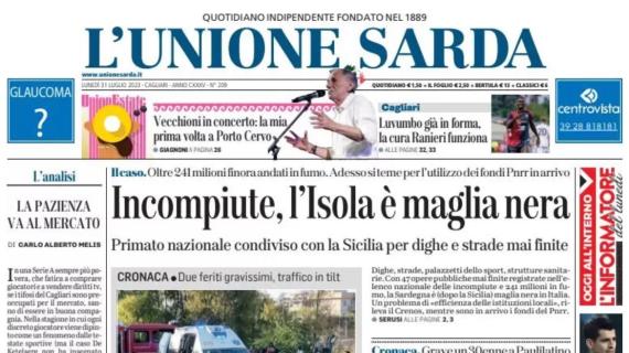 L'Unione Sarda in apertura: "Luvumbo già in forma, la cura Ranieri funziona"