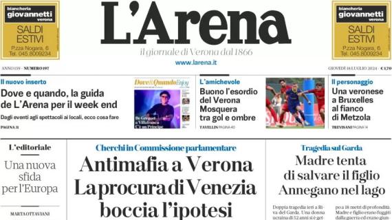 L'apertura de L'Arena: "Buono l'esordio del Verona, Mosquera tra gol e ombre"