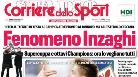 L'apertura del Corriere dello Sport: "Fenomeno Inzaghi"