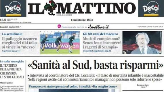 Il Mattino: "Il palleggio azzurro meglio del tiki-taka. Si vince in mezzo"