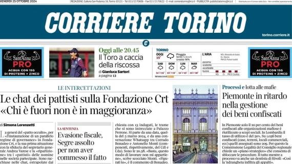 L'apertura del Corriere di Torino: "Il Toro a caccia della riscossa". I granata sfidano il Como