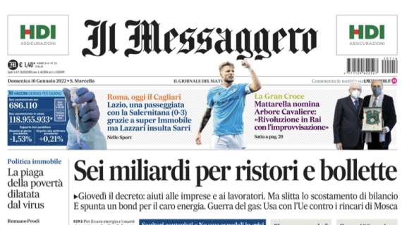 Il Messaggero: "Lazio, una passeggiata con la Salernitana, ma Lazzari insulta Sarri"