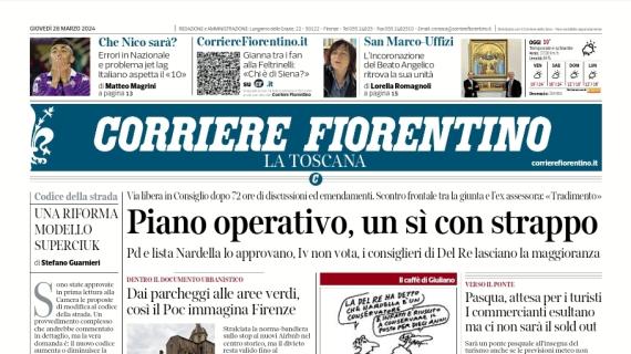 Il Corriere Fiorentino titola sulle condizioni dell'attaccante viola: "Che Nico sarà?"