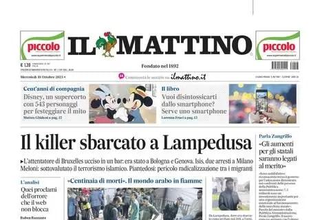 Il Mattino in prima pagina sul ko Azzurro: "L'Italia di Wembley dura solo un tempo"