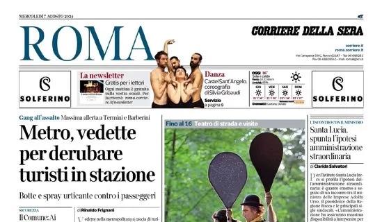 De Rossi si gode il nuovo attacco. Il Corriere di Roma in apertura: "Dybala-Soule, prove d'intesa"