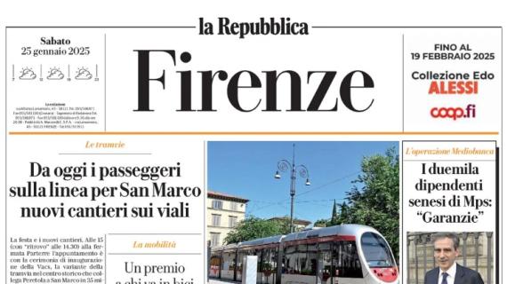 La Repubblica (ed. Firenze) in prima pagina: "Tra dietologi e realisti, due sfide da vincere"