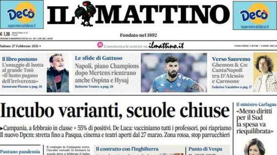 Il Mattino: "Napoli, piano Champions: dopo Mertens rientrano Ospina e Hysaj"