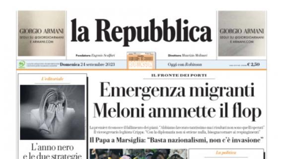 La Lazio non va, altro pari in casa. La Repubblica: "Il Monza sfiora il colpo"