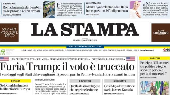 La Stampa in prima pagina: "Il Toro è in caduta libera: per Vanoli derby decisivo"