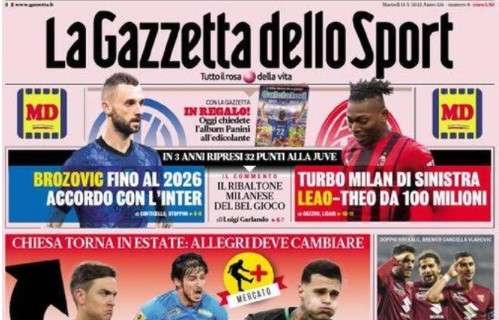 L'apertura de La Gazzetta dello Sport: "Qui si rifà la Juve"