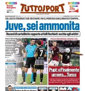 L'apertura di Tuttosport: "Juventus, sei ammonita. L'Inter in fuga teme solo gli infortuni"