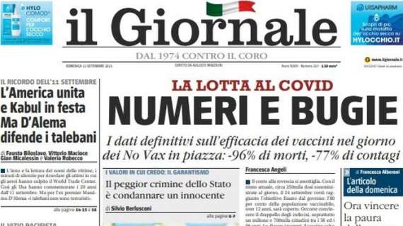 Il Giornale: "Juve pasticciona in difesa. Napoli gode, Allegri trema"