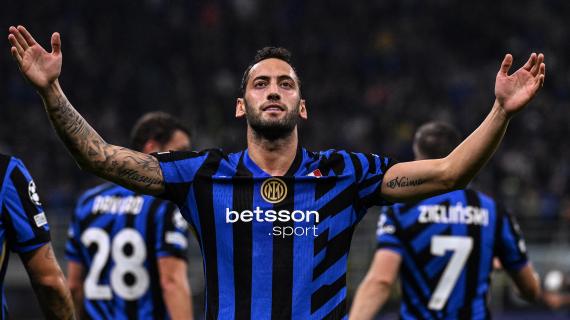 All'Inter basta Calhanoglu: primo tempo più equilibrato del previsto, 1-0 sulla Stella Rossa al 45'