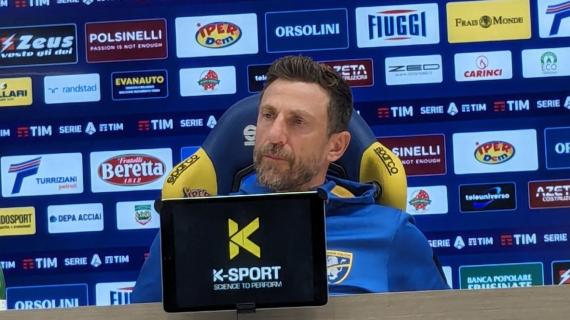 Frosinone, Di Francesco: "Bicchiere mezzo pieno. Dobbiamo far di più per la salvezza"