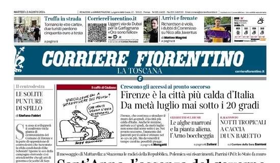 Arrivi e frenate, Il Corriere Fiorentino intitola: "Richardson è viola, dubbi su Nico alla Juve"