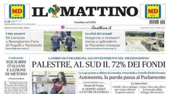 Il Mattino: "Di Lorenzo e Buongiorno: l'oro di Napoli e della Nazionale"