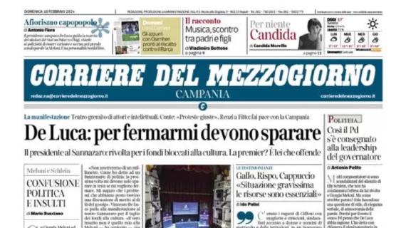 Corriere del Mezzogiorno duro: "Fischi sul Napoli ridotto a una caricatura"