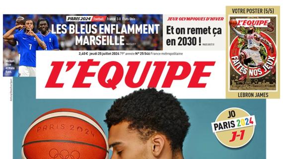 L'Equipe sul debutto della Francia ai Giochi Olimpici: "Les Bleus infiammano Marsiglia"