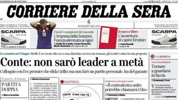 Il Corriere della Sera: "L'impresa della Svizzera: Francia eliminata ai rigori"