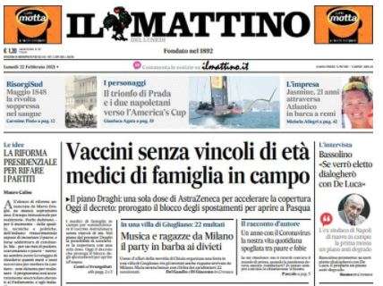 Il Mattino: "Il Napoli sprofonda. Furia De Laurentiis"