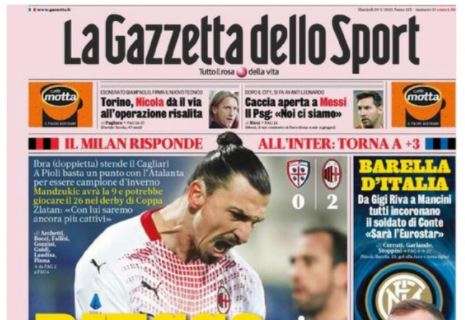 L'apertura de La Gazzetta dello Sport su Zlatan Ibrahimovic ed il Milan: "Riecco il re"