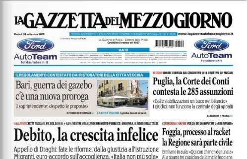 Gazzetta del Mezzogiorno: “La rimonta del Bari affidata a Vivarini”