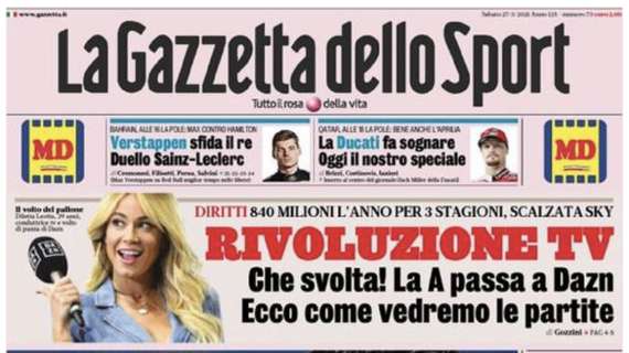 Idea Muriel per Conte, l'apertura de La Gazzetta dello Sport: "Faccia da Inter"
