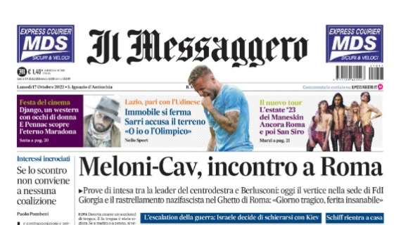 Il Messaggero apre sulle parole di Sarri sul terreno di gioco: "O io o l'Olimpico"