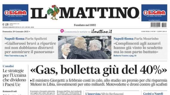 Il Mattino apre con Spalletti: "Non dobbiamo distrarci per ammirare il panorama"