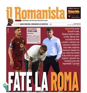 La prima pagina de Il Romanista: "Fate la Roma. Le Fée si è fermato: torna dopo la sosta"