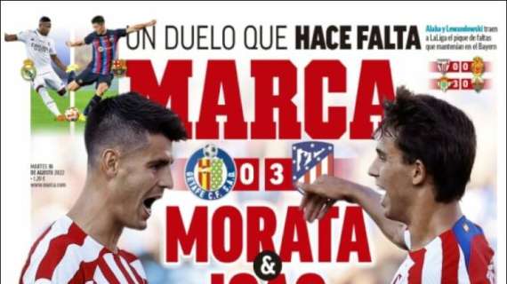 L'Atletico Madrid inizia con una vittoria. Marca: "Morata e Joao Felix per sognare"